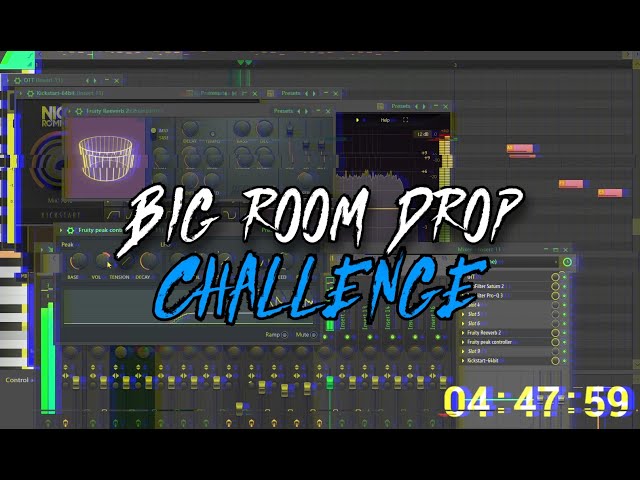 Making a BIG ROOM DROP from SCRATCH in FL STUDIO 21 - 10 MIN CHALLENGE (FREE FLP) FULL PROCESS