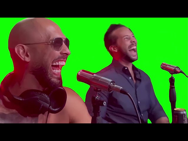 Andrew Tate and Tristan Tate Laughing meme Green Screen