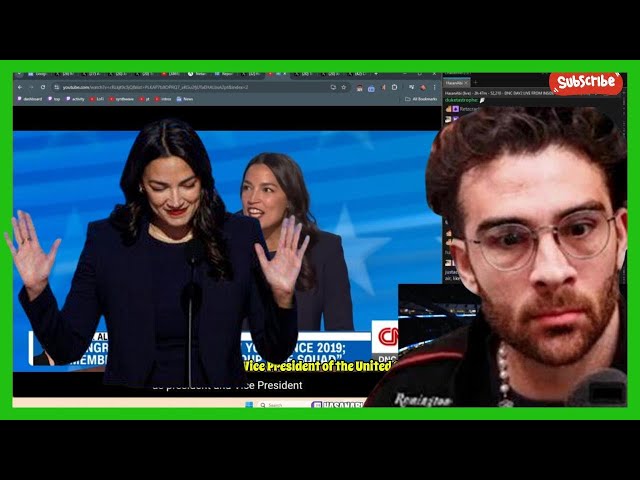 DNC Day 2 AOC BETRAYS Progressives in speech | HasanAbi Reacts