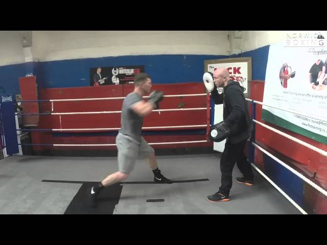 Joe Hurn training for his first pro title bout