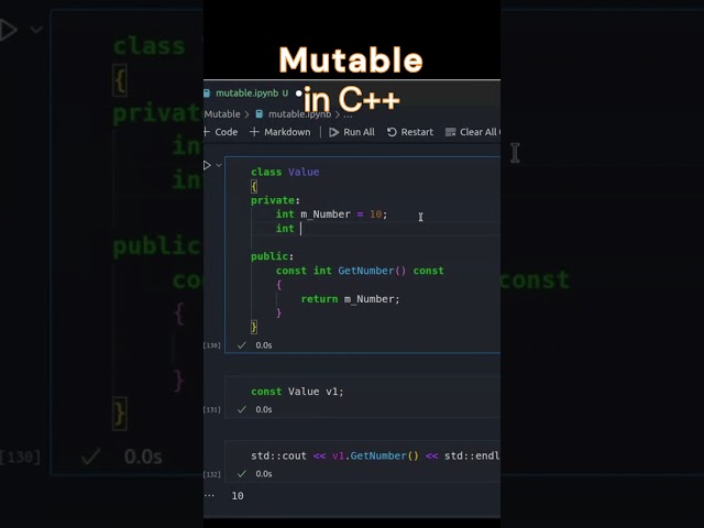 C++ | Tips  Mutable in C++  #shorts #cpp #programming