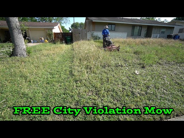 FREE City Violation Mow on this Random Home Owner, She can't believe it was FREE