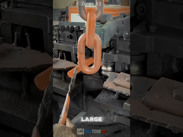 Joining oanas steel bars when making chains- Satisfying jobs and machinery in the world