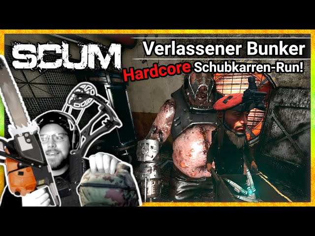 SCUM 🔥 XXL bunker tour & dropship experiments – from blood to mech FIGHT! (Wheelbarrow Edition)