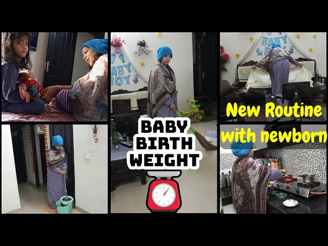 👶 Baby Ka Birth Weight Kya Hai | Indian mom Morning routine with newborn | Indian Mom Jyoti