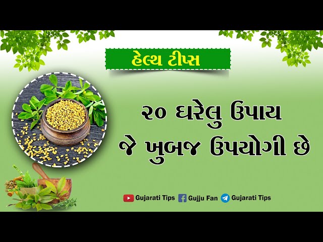 20 ઘરેલું આયુર્વેદિક ઉપચાર | Ayurvedic treatment | health tips in gujarati | ayurvedic home remedies