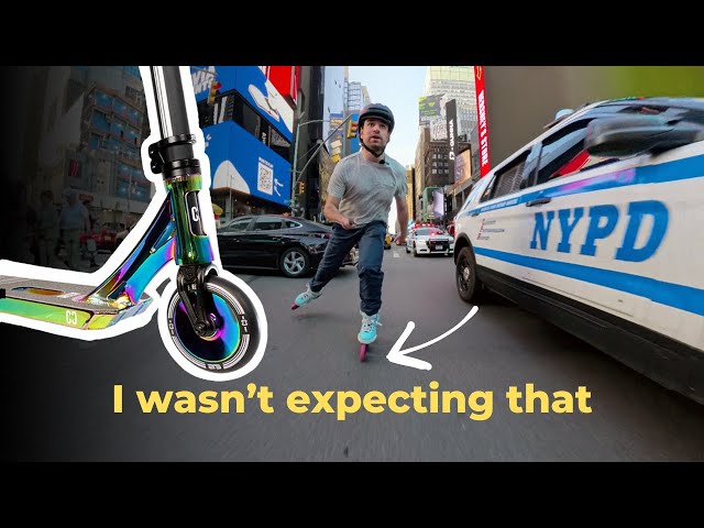 Rollerblading through New York on Scooter Wheels