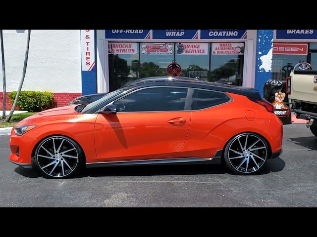 20" Ravetti M10 Black Machine Wheels Hyundai Veloster Rims & Tires We Ship Nationwide 954-925-1995