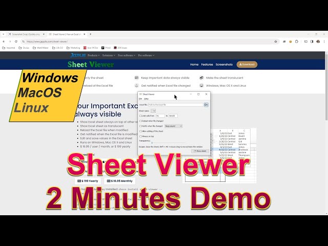 Sheet Viewer - 2 Minutes Demo