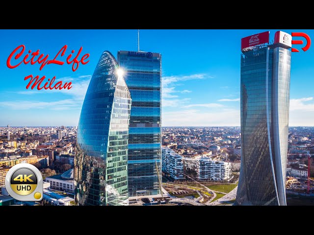 CityLife - Milano | A Walk in The Park by the Tre Torri Quarters & City Life Mall | 4K - [UHD]