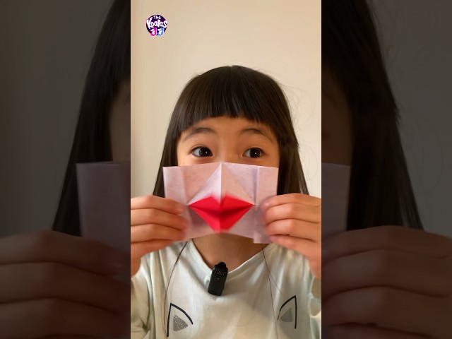 Keeping the Kids Quiet | Making a Paper Origami Mouth | Easy Craft for Kids #shorts #origami #paper