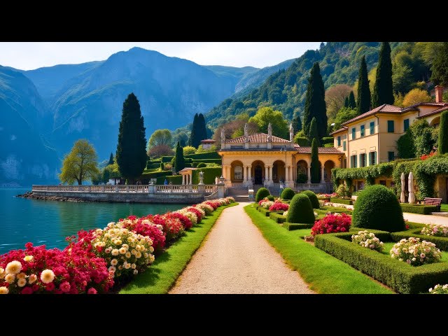 LAKE COMO - VILLA MONASTERO , VARENNA - THE MOST BEAUTIFUL VILLA ON LAKE COMO | WALKING TOUR 4K HDR