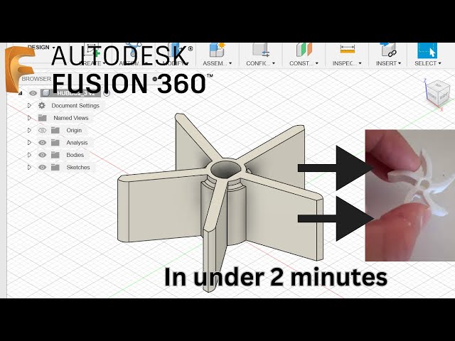 Designing an Impeller with Fusion 360 in 2 minutes