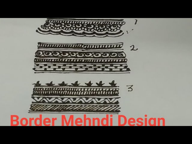 Easy Border Mehndi Design l Mehndi Designs