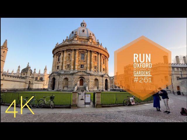 🏃🏽Oxford, England. Beautiful virtual run. chill music.4K scenery. Tour of Oxford University, UK