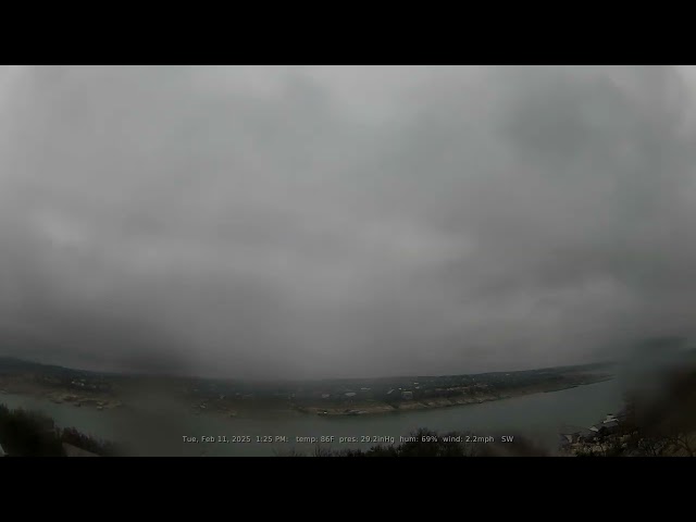 02/11/2025: Lake Travis, Texas (Austin, TX): 4K, 60fps Daily Weather & Boat Traffic Timelapse Video