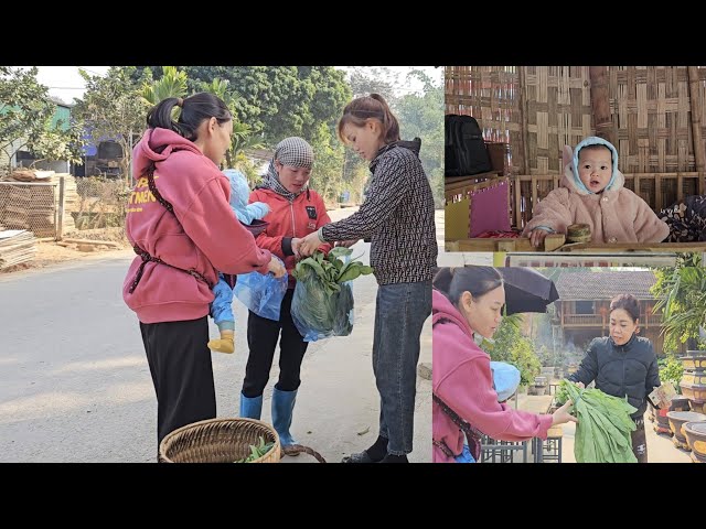 Ly Vy Ca is happy because the vegetable garden has yielded a harvest and sold for money.