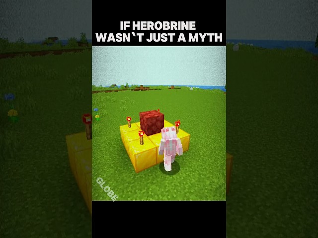 If the HEROBRINE wasn't just a MYTH 💀 #minecraft #meme #trollface #shorts #fyp #minecraftshorts