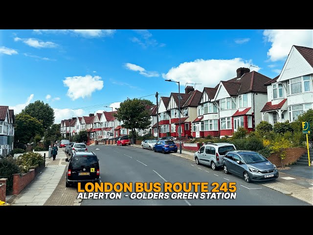 Northwest London Bus Journey: Upper deck views aboard Bus Route 245 from Alperton to Golders Green 🚍