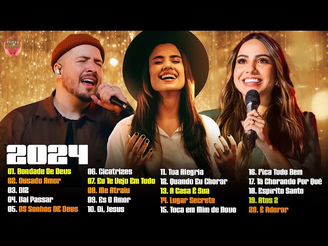 LOUVORES DE ADORAÇÃO - TOP MELHORES MUSICAS GOSPEL 2024: ISADORA POMPEO, GABRIELA ROCHA, ISAÍAS SAAD