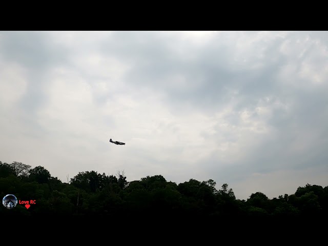 E-Flite P-51D Mustang June Nite - OK Takeoff - Nose over on landing.