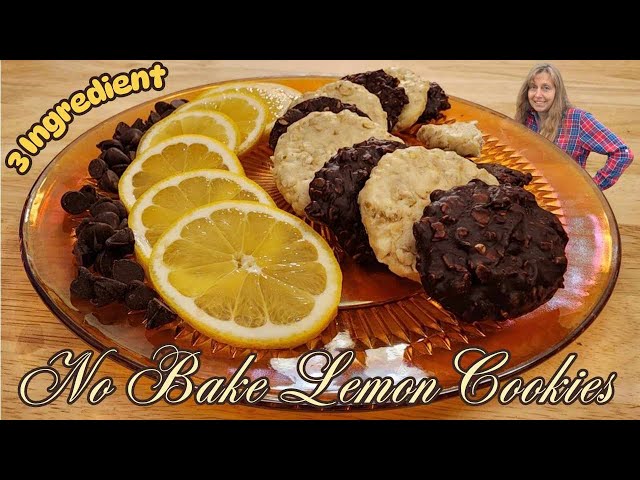 Lemon Cookies - No Bake No Fail - 3 Ingredients - The Hillbilly Kitchen #recipe #dessert #cooking