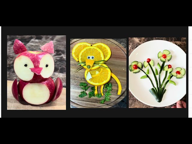 3 creative Food  Decoration Ideas #Creative Vegetable decoration Art# easy  fruit décor art