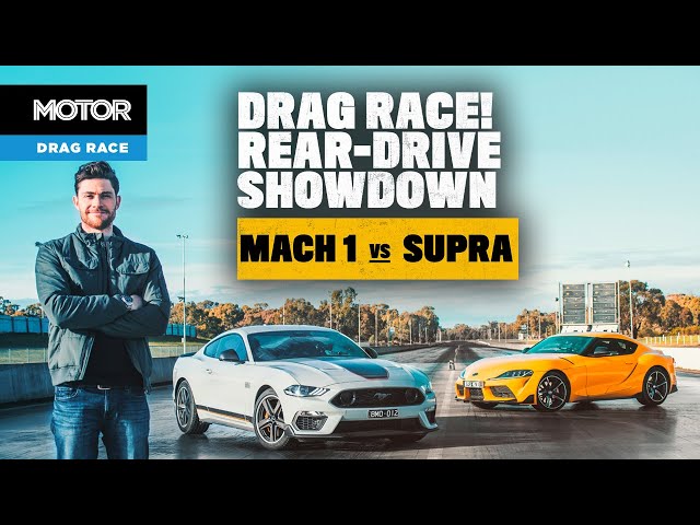 Mustang Mach 1 v Supra GTS: DRAG RACE! | MOTOR