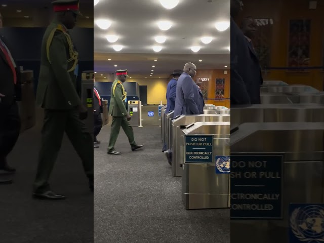 South Sudan’s President Salva Kiir Arrive at UN