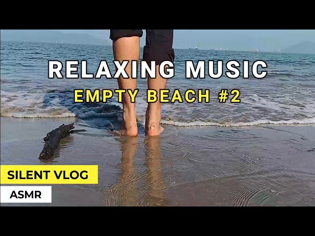 Tranquil Day at the Beach: Nature Music & Camping Sounds | Playing in an Empty Beach in Sabah