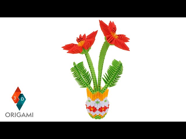 3D Origami - Flower Pot -Tutorial