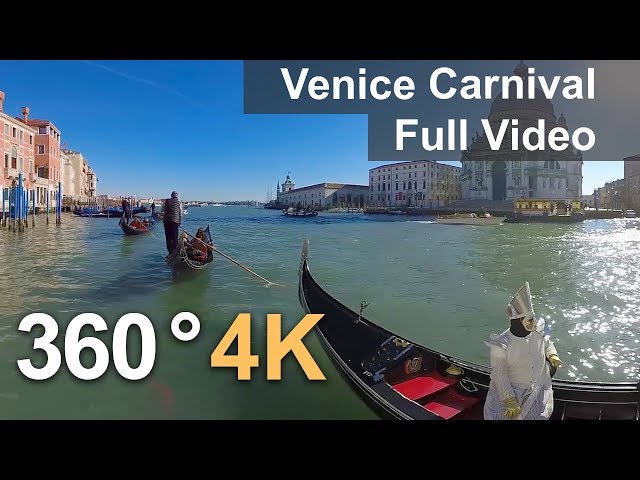 360°, Carnival of Venice, Italy. 4К video