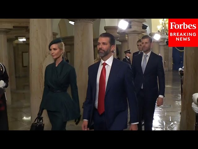 JUST IN: The Children Of Donald Trump Arrive At The Rotunda For The Inauguration Of Donald Trump