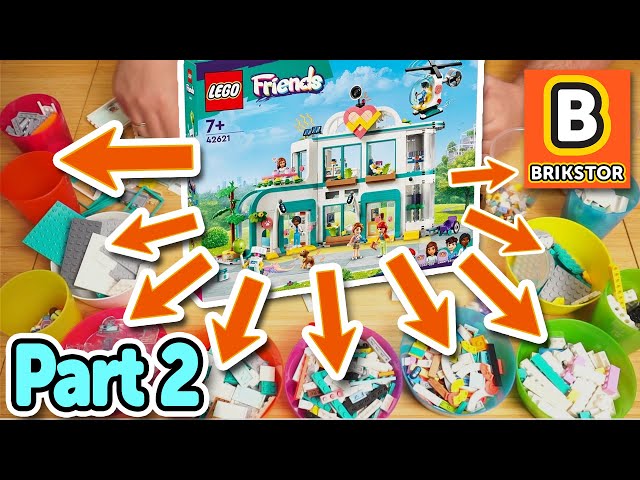 LEGO Friends Heartlake City Hospital 42621 // LEGO ASMR Sorting + Relaxing Lo-Fi Hip-Hop // PART 2/3