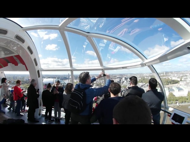 London Eye Full Rotation timelapse 360