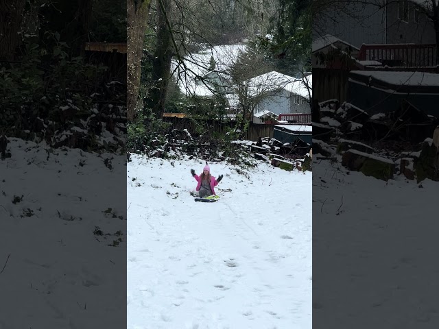 Snowboarding for the first time, good board for  training kids! #snow #snowboarding #ninjakids #fun