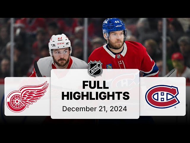 NHL Highlights | Red Wings vs. Canadiens | December 21, 2024