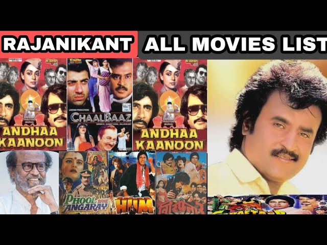 Rajnikant All Movies Name List|Rajnikant Filmography|rajnikant movies name