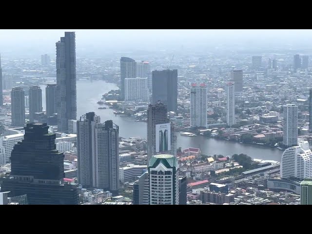 #Bangkok King Power Mahanakhon | MAHANAKHON SKYWALK ROOFTOP | 78 floor | panoramic River view.