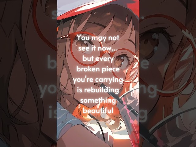 Every Broken Piece Is Rebuilding Something Beautiful 🌙💛  Healing Anime Aesthetic