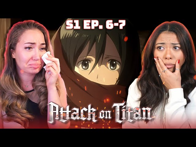 MIKASA'S PAST BROKE US!! ATTACK ON TITAN S1 EP 6 & 7 REACTION | 進撃の巨人