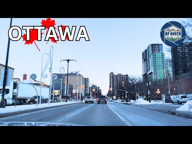 4K Scenic Drive Downtown OTTAWA - Aviation Pkwy To Downtown | Sunset Drive with Relaxing Music