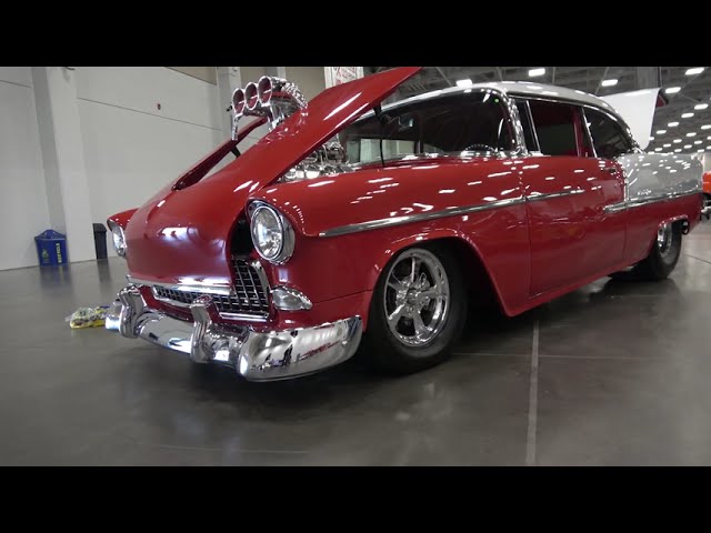 1955 Blown Bad Chevy Pro Street at CVAS Dreamgoatinc Hot Rod and Classic Muscle 4K Video