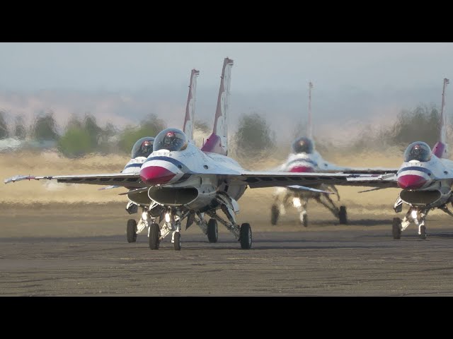 USAF Thunderbirds 2024. F-16. Sacramento. 4K 60fps. Sunday.