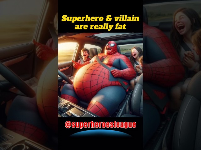 Superheroes & villains are really fat 💥 Villain Avengers Marvel Character #shorts #marvel #spiderman