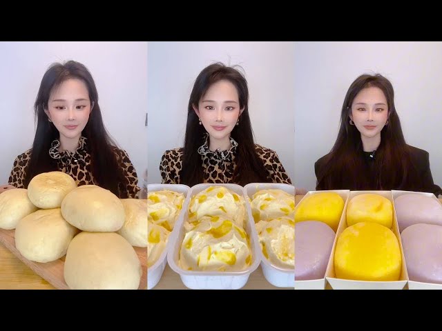 Asmr🍰Eating Mango Sandwich Milk Clam🍰 (Soft And Waxy Sound) 크림丨먹방丨Mukbang丨Satisfying丨Eatingsho