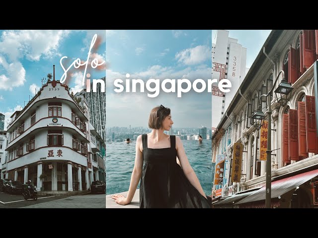 SINGAPORE TRAVEL VLOG🌤️ | solo city exploring, local foods & marina bay sands room tour