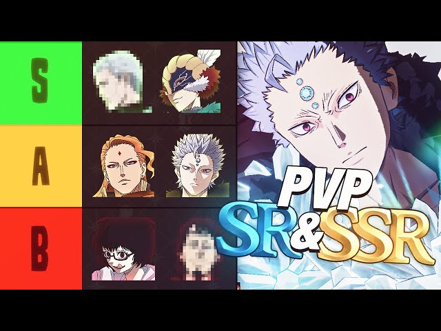 TOP 100 PLAYER BLACK CLOVER MOBILE BETA PVP TIER LIST (SR & SSR) | Rise of the Wizard King