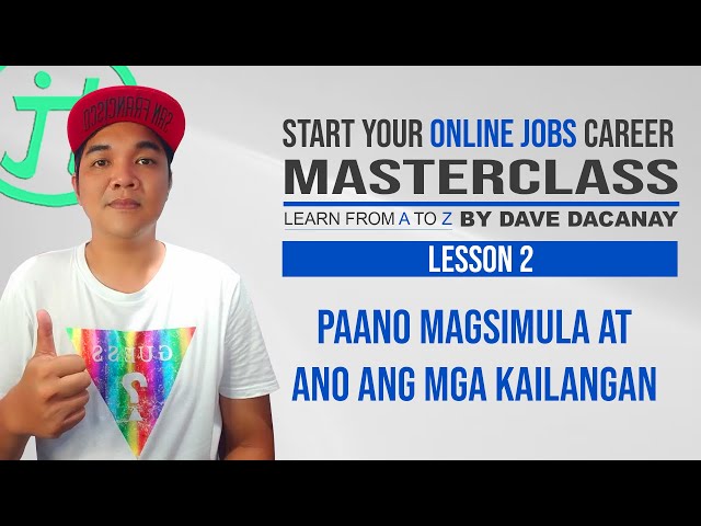 Start Your Online Jobs Career From A to Z Masterclass For Beginners No Experience Students Lesson 2