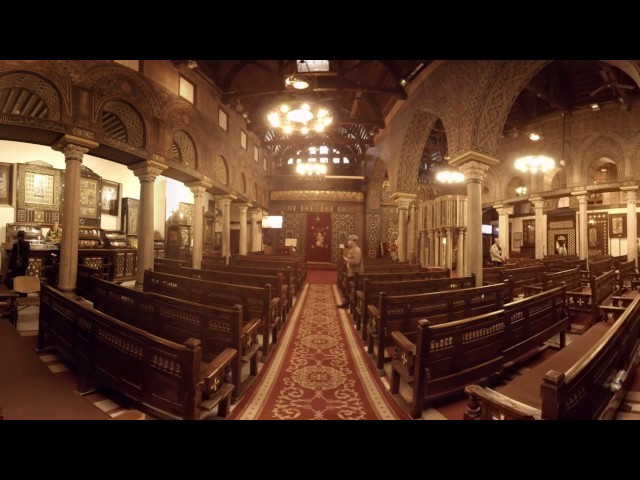 360 video: Interior of Saint Virgin Mary's Church, Cairo, Egypt